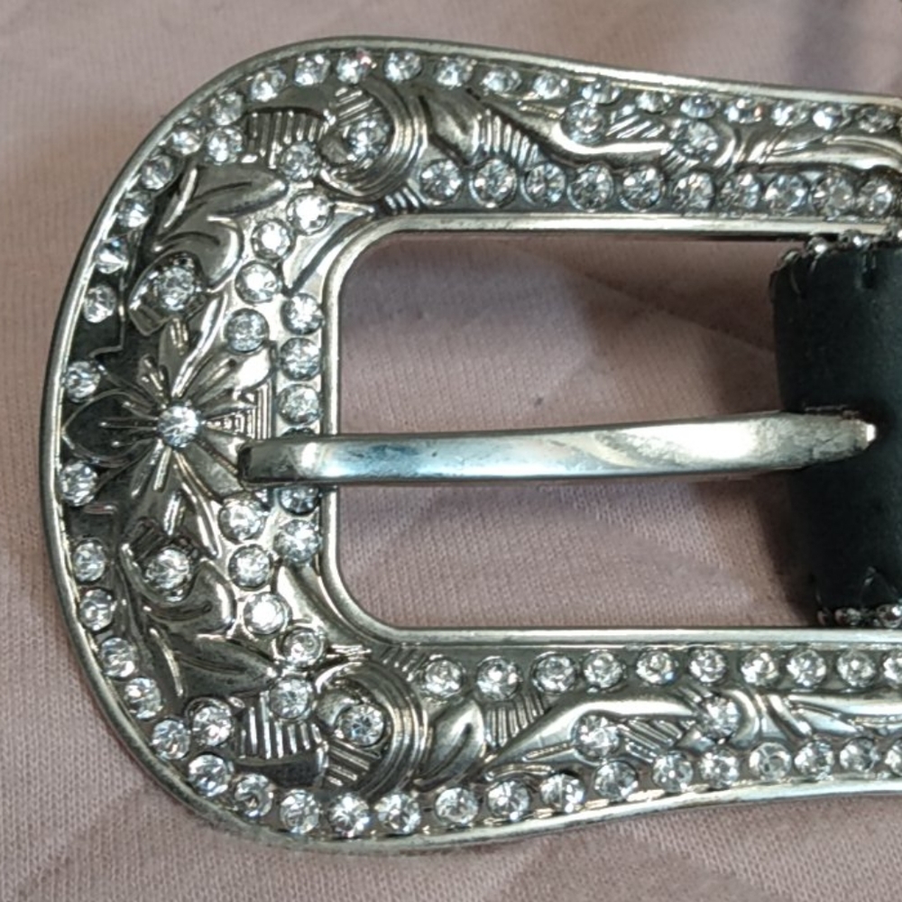 SOLD Rhinestone Heart Belt - Picture 2 of 4